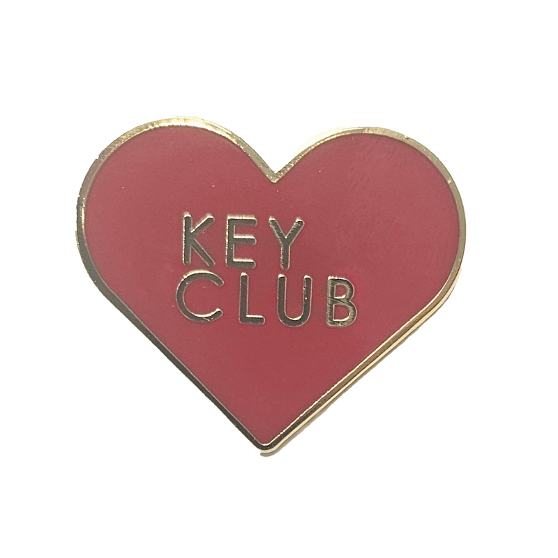 Key Club Red Heart Pin