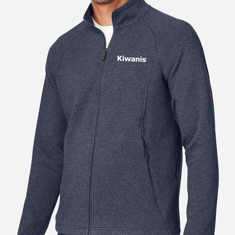 Kiwanis Spirit Textured Full Zip Men's Jacket