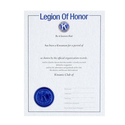 [KI12051] Legion of Honor Certificate