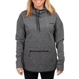 Sport-Tek Ladies Grey Triumph Cowl Neck Pullover