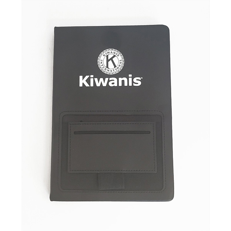 Kiwanis Graphite Phone Pocket Notebook - Black