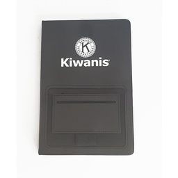 [KIW-0825] Kiwanis Graphite Phone Pocket Notebook - Black