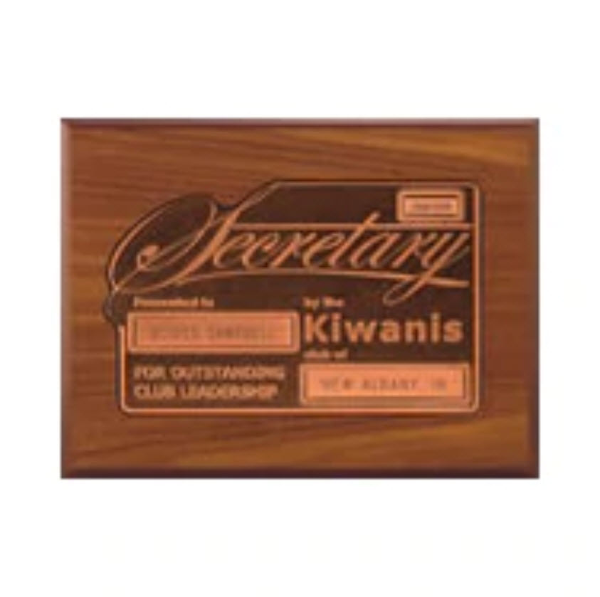 Secretary Award Plaque
