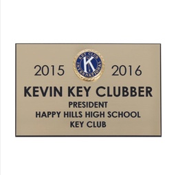 [KI20368] Key Club Gold Badge with Bulldog Clip
