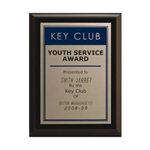 [KI21116] Key Club PLQ Youth Service Plaque