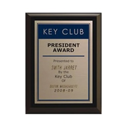 [KI21111] Key Club - President Plaque