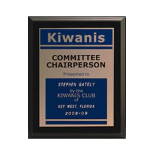 [KI14829] Kiwanis Committee Chairperson Plaque
