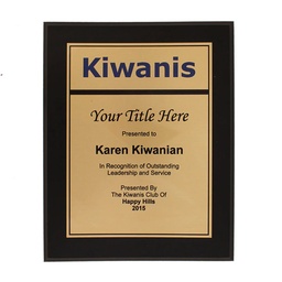 [KI18301] Kiwanis 8x10 Gold Plaque
