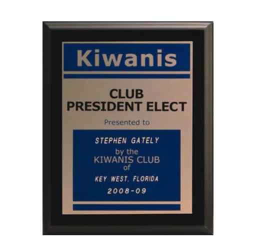 [KI14824] Kiwanis President Elect Plaque