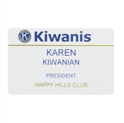 [KI10148] Kiwanis Officer Name Badge, Bulldog Clip