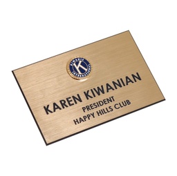 [KI10106] Kiwanis Gold Badge with Bulldog Clip