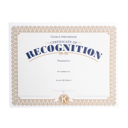 [CKI-0077] Certificate of Recognition