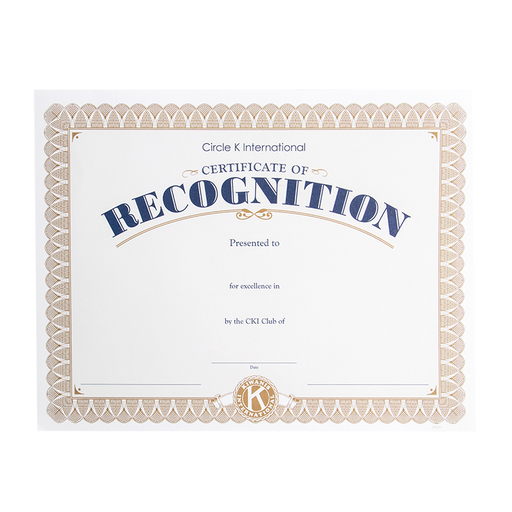 [CKI-0077] Circle K Certificate of Recognition