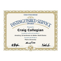 [CKI-0076] Distinguished Service Certificate