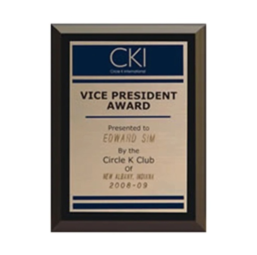 [CKI-0048] Circle K PLQ Vice President Plaque