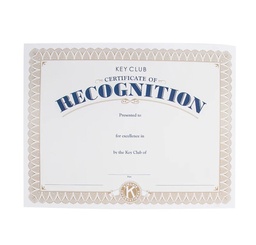 [KEY-0141] Recognition Outstanding Achievement Certificate