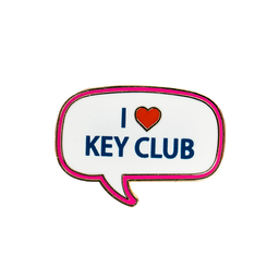 [KEY-0019] Key Club I Heart Pin