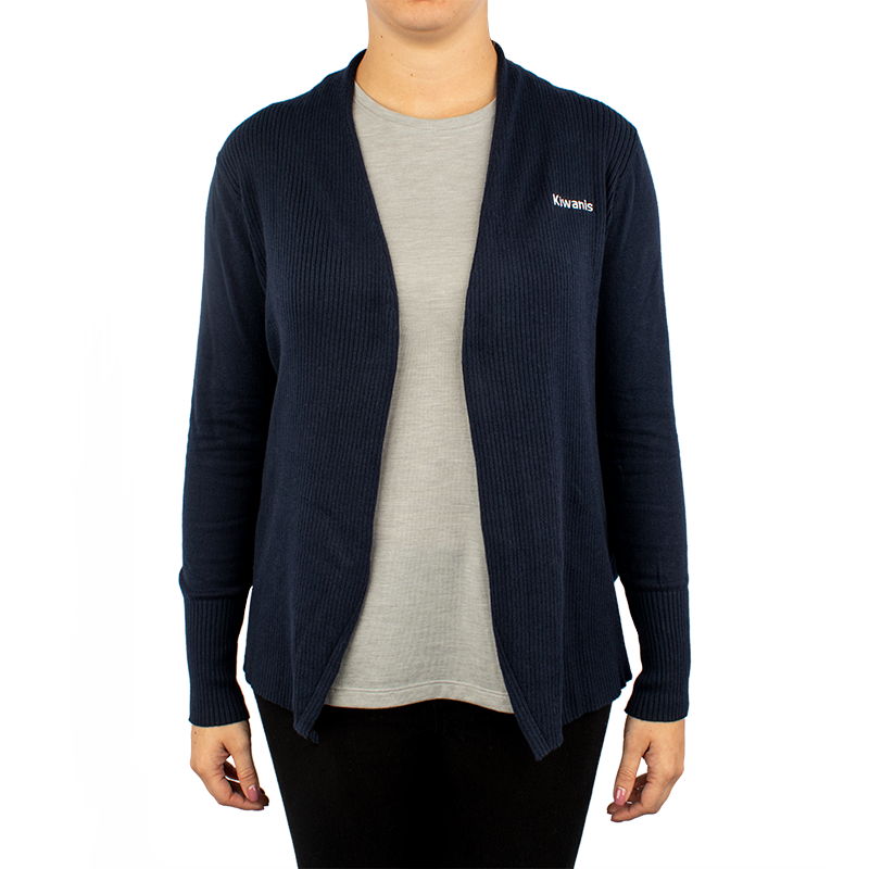 Women's navy outlet open front cardigan