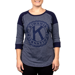 NEW ERA - Ladies Navy Heritage Blend 3/4-Sleeve Baseball Raglan Tee