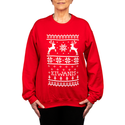 Kiwanis Ugly Holiday Red Sweatshirt