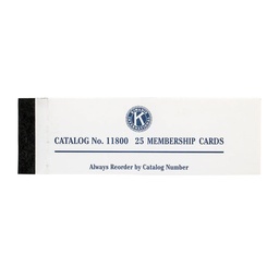 [KIW-0195] Kiwanis MEMBERSHIP CARDS - Pack of 25