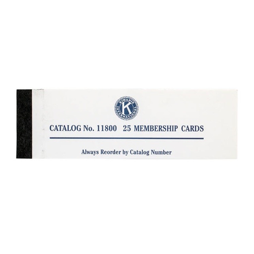 [KIW-0195] Kiwanis MEMBERSHIP CARDS - Pack of 25