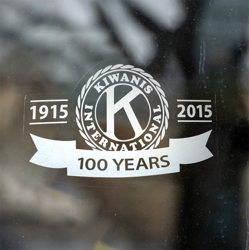 [KIW-0598] Kiwanis Centennial Window Sticker