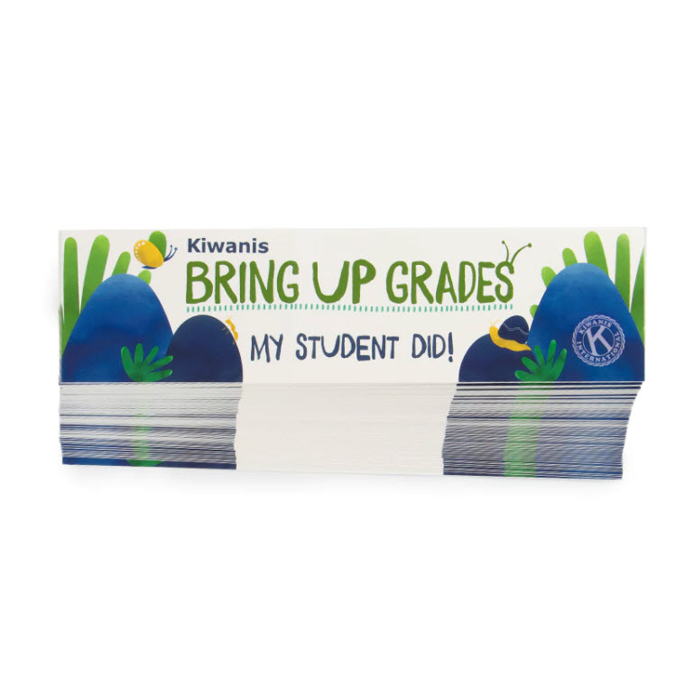 Kiwanis Bring Up Grades Bumper Sticker