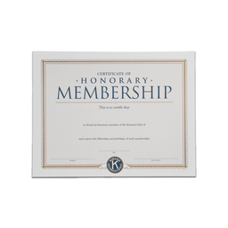 [KIW-0220] Honorary Member Certificate