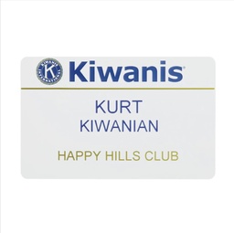 [KI10147] Kiwanis Name Badge with magnetic clip