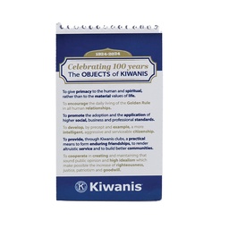 [KIW-1119] Object of Kiwanis 3x5 Spiral Flip Pad