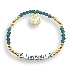 [KIW-1139] Kiwanis Letter Bracelet with Charm- Navy