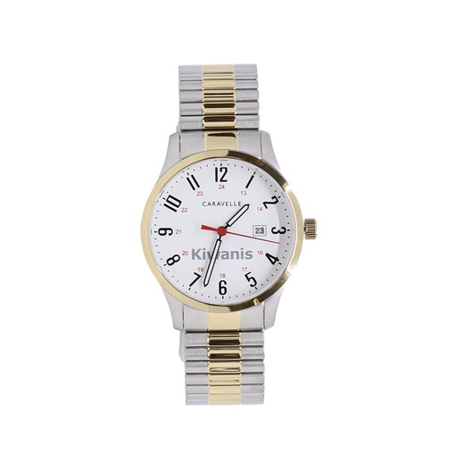[KIW-1154] Kiwanis Bulova Caravelle Men's Two-Tone Watch