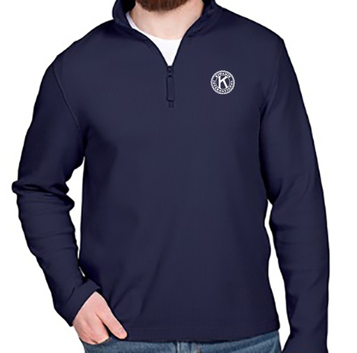 Kiwanis Men's Waffle 1/4 Zip Pullover