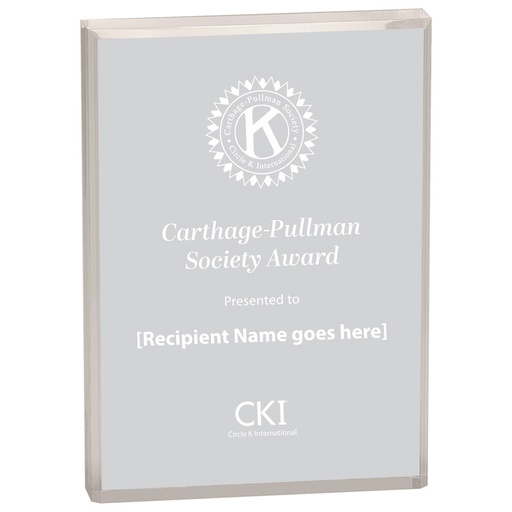 [CKI-9528] Circle K Carthage-Pullman Society Plaque