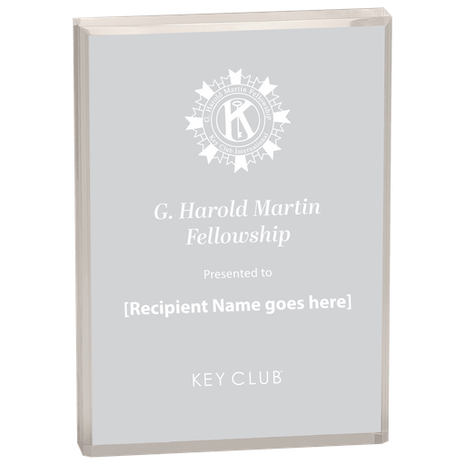 [KEY-9533] Key Club G. Harold Martin Fellowship Plaque