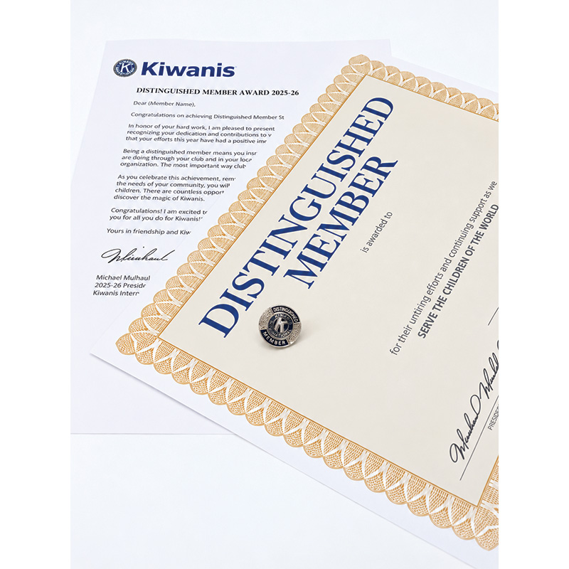 Kiwanis Distinguished Member Award