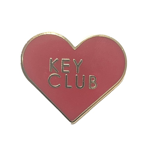 [KEY-9545] Key Club Red Heart Pin